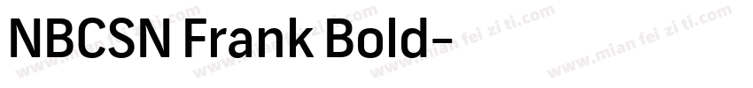NBCSN Frank Bold字体转换